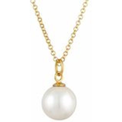 Halskette Perlen Anhänger Rund Klassik 925 Silber (Farbe: , Größe: 45 cm) - NENALINA - Modalova