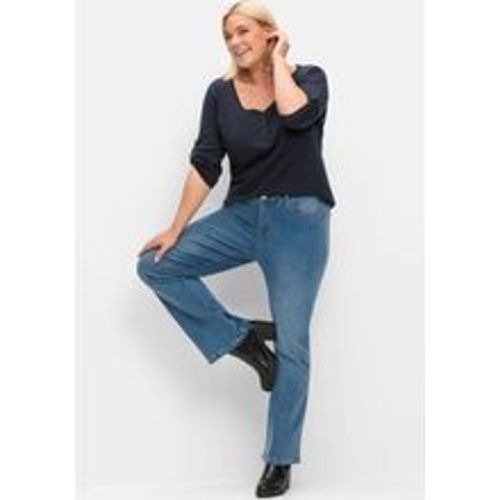 Große Größen: Bootcut Stretch-Jeans mit Bodyforming-Effekt, blue Denim, Gr.44 - sheego - Modalova