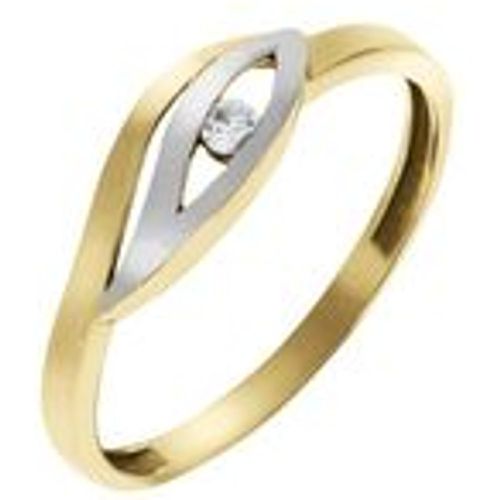 V Ring 375/- Gold Zirkonia weiß Glänzend (Größe: 052 (16,6)) - Fashion24 DE - Modalova