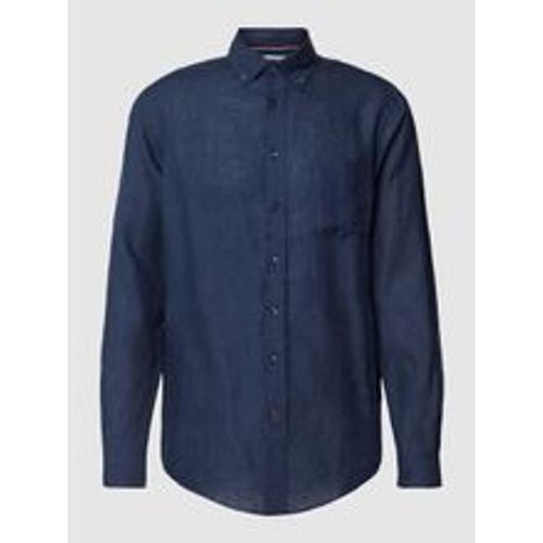 Regular Fit Leinenhemd mit Button-Down-Kragen - christian berg - Modalova