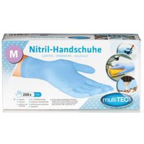 Multitec Nitril-Einweghandschuhe, Blau, Größe M - 200er Set - Fashion24 DE - Modalova