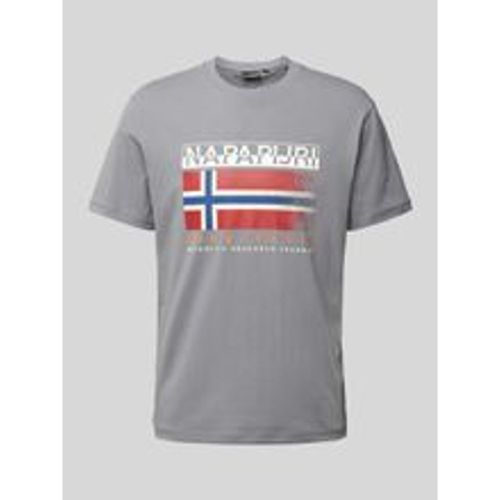 T-Shirt mit Label- und Statement-Print Modell 'S-KREIS' - Napapijri - Modalova