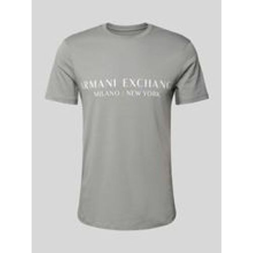 T-Shirt mit Label-Print Modell 'milano/nyc' - Armani Exchange - Modalova