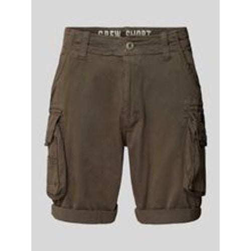 Regular Fit Cargoshorts mit Label-Stitching Modell 'CREW SHORT' - alpha industries - Modalova