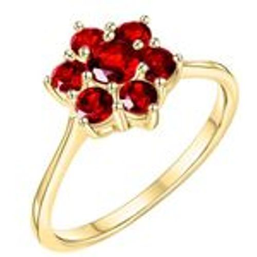V Ring 333/- Gold Granat rot Glänzend (Größe: 052 (16,6)) - Fashion24 DE - Modalova