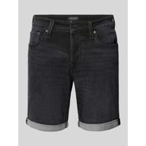 Regular Fit Jeansshorts in unifarbenem Design Modell 'RICK' - jack & jones - Modalova