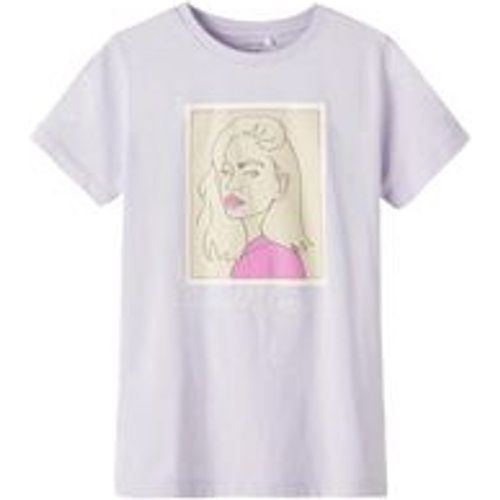 T-Shirt NKFBRIGITA - WITH LOVE in purple heather, Gr.146/152 - name it - Modalova