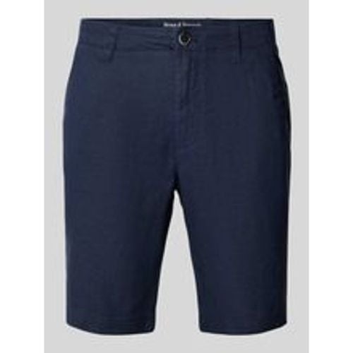 Regular Fit Leinenshorts mit Gesäßtaschen Modell 'ABEL' - Bruun & Stengade - Modalova