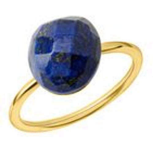 Silber Ring 925 Silber vergoldet Lapislazuli 925/- Sterling Silber Lapislazuli blau Glänzend (Größe: 058 (18,5)) - Celesta - Modalova