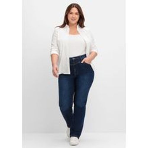 Große Größen: Gerade Jeans mit Shaping-Einsatz, dark blue Denim, Gr.52 - sheego - Modalova