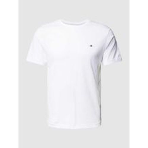 Regular Fit T-Shirt mit Label-Stitching Modell 'SHIELD' - Gant - Modalova