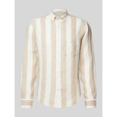 Regular Fit Leinenhemd mit Blockstreifen - Gant - Modalova