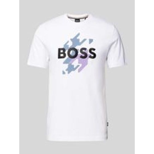 T-Shirt mit Label-Print Modell 'Thompson' - Boss - Modalova