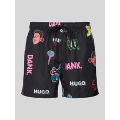 Badehose mit Label-Print Modell 'Lulu' - HUGO - Modalova