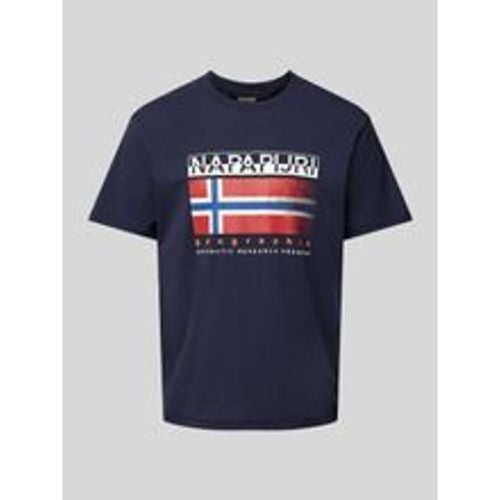 T-Shirt mit Label- und Statement-Print Modell 'S-KREIS' - Napapijri - Modalova