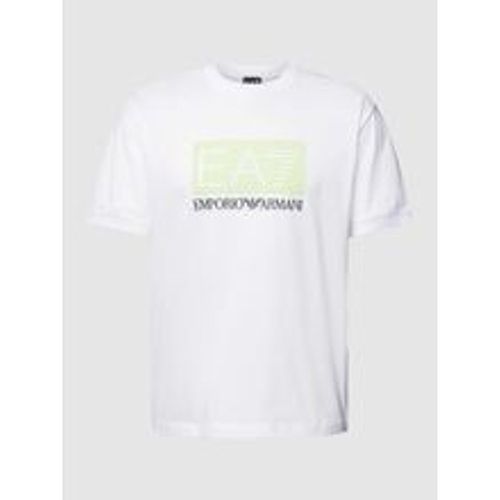 T-Shirt mit Label-Print - EA7 Emporio Armani - Modalova