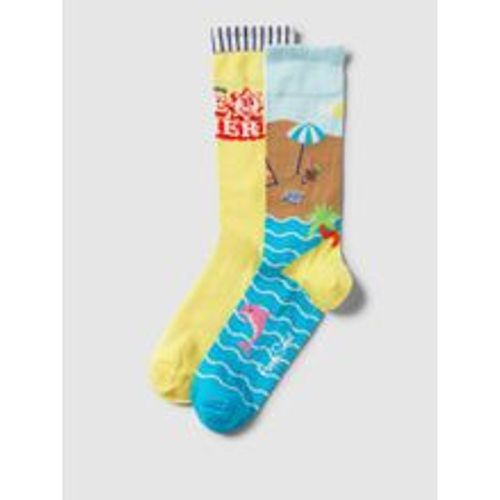 Socken im 2er-Pack mit Allover-Print Modell 'Wish You Were Here' - Happy Socks - Modalova