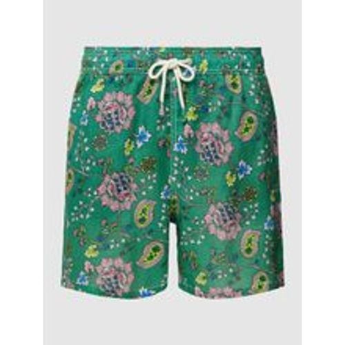 Badehose mit Allover-Muster Modell 'GUSTAVIA LINEN' - Mc2 Saint Barth - Modalova