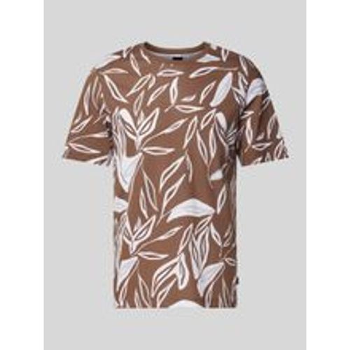 T-Shirt mit geripptem Rundhalsausschnitt - Fashion24 DE - Modalova