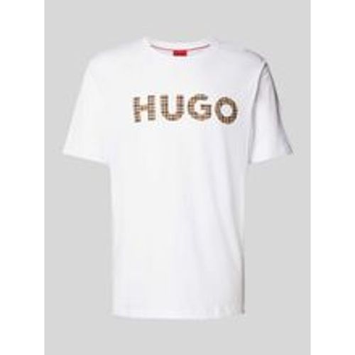 T-Shirt mit Label-Print Modell 'Dulivio' - HUGO - Modalova