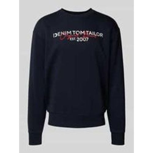 Regular Fit Sweatshirt mit Label-Schriftzug - Tom Tailor Denim - Modalova