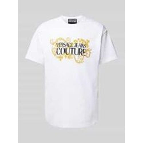 T-Shirt mit Motiv- und Label-Print - Versace Jeans Couture - Modalova