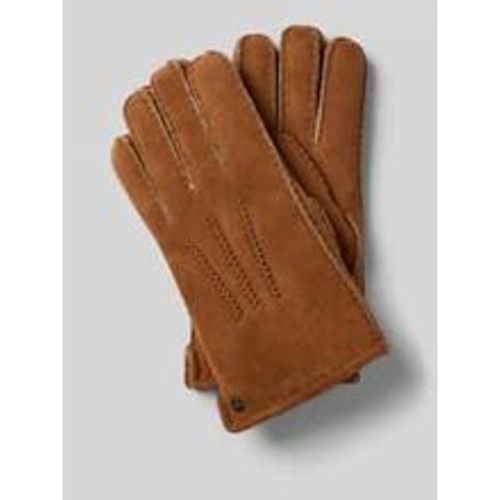 Handschuhe aus Leder mit Label-Detail - Pearlwood - Modalova