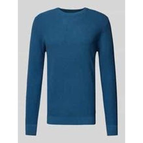 Regular Fit Strickpullover mit geripptem Rundhalsausschnitt - Tom Tailor - Modalova