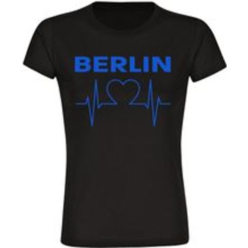Multifanshop Damen T-Shirt - Berlin blau - Herzschlag - Druck blau - Frauen - Fashion24 DE - Modalova