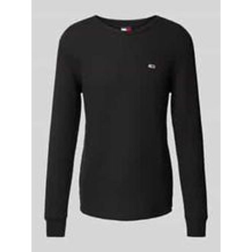 Slim Fit Longsleeve mit Label-Stitching - Tommy Jeans - Modalova