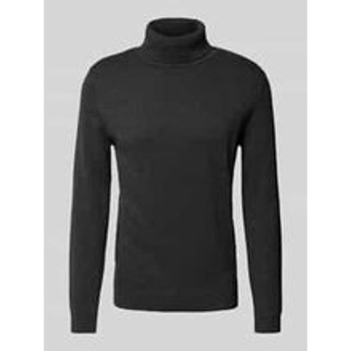 Regular Fit Rollkragenpullover aus reiner Baumwolle mit Logo-Stitching - Tom Tailor - Modalova