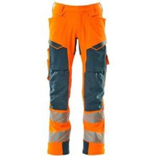 Hose mt Knietaschen, ultimate stretch Gr. 90C46, hi-vis orange/dunkelpetroleum - Mascot - Modalova