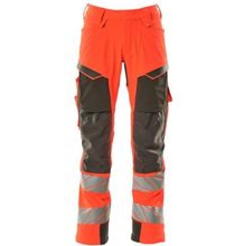 Hose mt Knietaschen, ULTIMATE STRETCH Gr. 90C52, hi-vis rot/dunkelanthrazit - Mascot - Modalova