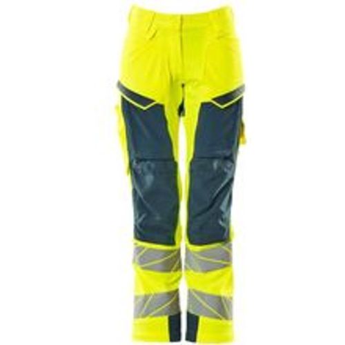 Damen-Hose mit Knietaschen 19078-511-1744 Gr. 40 hi-vis gelb/dunkelpetroleum - Mascot - Modalova