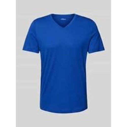 Regular Fit T-Shirt aus reiner Baumwolle mit V-Ausschnitt - s.Oliver RED LABEL - Modalova