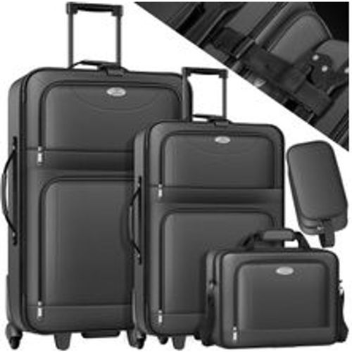 ® 4tlg Trolley Kofferset Reisekoffer Set mit Rollen Komplettes Business 4er Set S M L XL Netzfach Rollen Teleskopgriff Koffer Reisetaschen Stoffkoffe - Kesser - Modalova