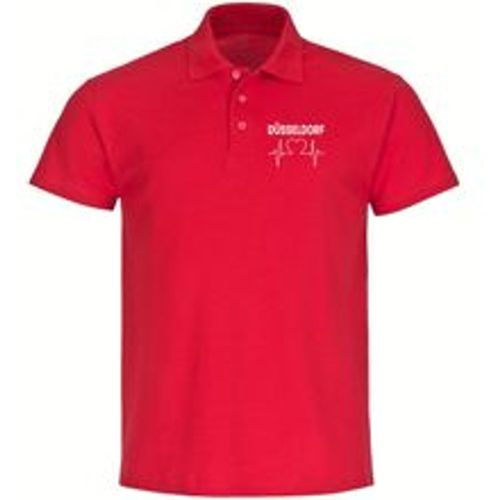 Multifanshop Poloshirt - Düsseldorf - Herzschlag - Druck weiß - Polo - Fashion24 DE - Modalova