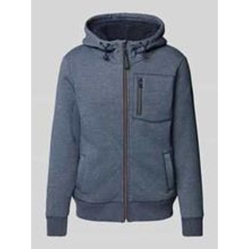 Regular Fit Sweatjacke in Melange mit Label-Patch - Tom Tailor - Modalova