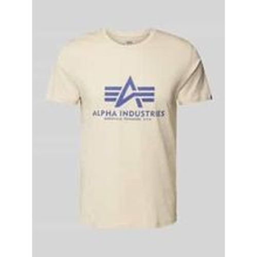 T-Shirt mit Label-Print - alpha industries - Modalova