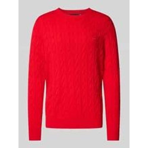 Strickpullover mit Zopfmuster - Tommy Hilfiger - Modalova