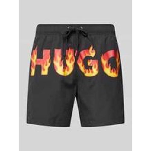 Badeshorts mit Label-Print Modell 'FUSHI' - HUGO - Modalova