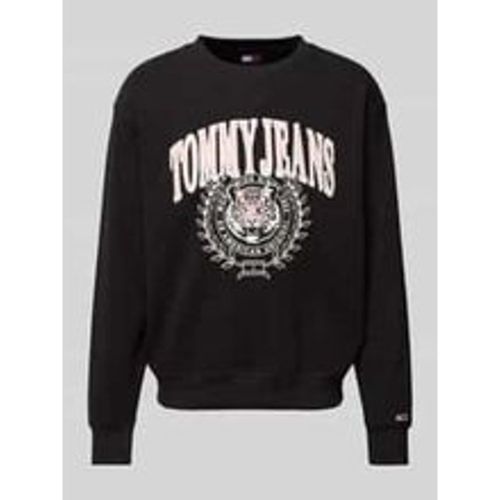 Oversized Sweatshirt aus reiner Baumwolle Modell 'VARSITY TIGER' - Tommy Jeans - Modalova