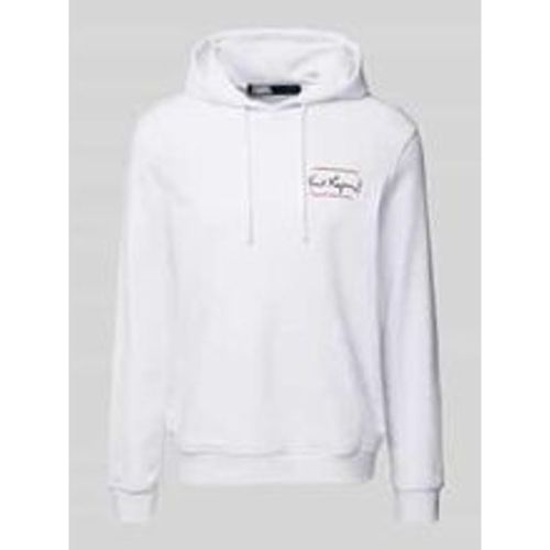 Hoodie mit Label-Print - K by KARL LAGERFELD - Modalova