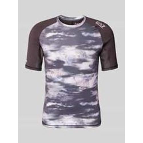 T-Shirt mit Label-Print Modell 'VIGOR' - EA7 Emporio Armani - Modalova