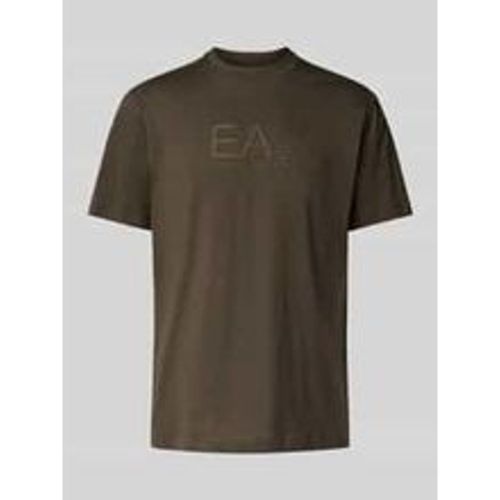 T-Shirt mit Label-Print - EA7 Emporio Armani - Modalova