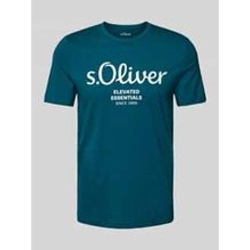 Regular Fit T-Shirt aus reiner Baumwolle mit Statement-Label-Print - s.Oliver RED LABEL - Modalova