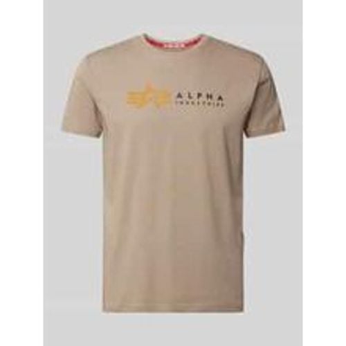 T-Shirt mit Label-Print - alpha industries - Modalova