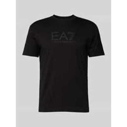 T-Shirt mit Label-Print - EA7 Emporio Armani - Modalova