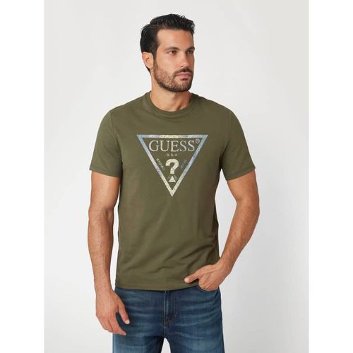 T-Shirt Stretch Logo Triangolo - Guess - Modalova