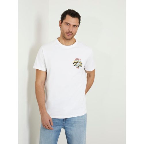 T-Shirt Con Ricamo Frontale E Posteriore - Guess - Modalova